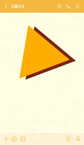 [LINE着せ替え] 三角型の着せかえ ディープサンフラワーの画像2