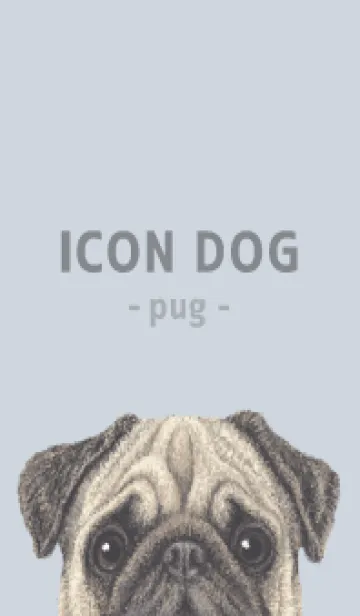 [LINE着せ替え] ICON DOG - パグ - PASTEL BL/04の画像1