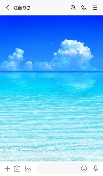 [LINE着せ替え] 夏の海とイルカ✨Summer Sea dolphins3の画像2