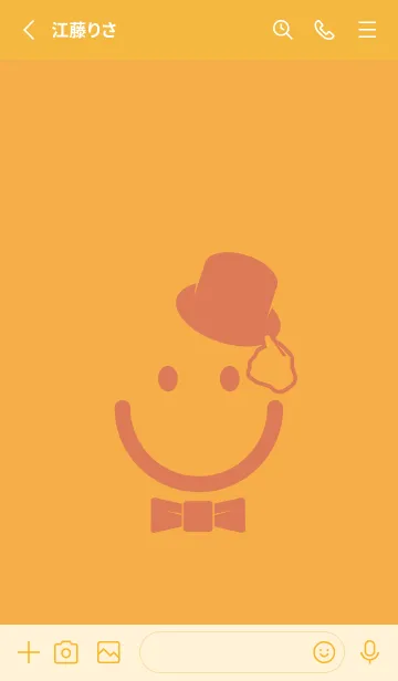 [LINE着せ替え] スマイル＆紳士 柑子色の画像2