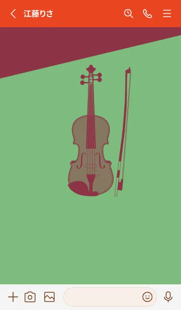 [LINE着せ替え] Violin CLR 浅葱鼠の画像2