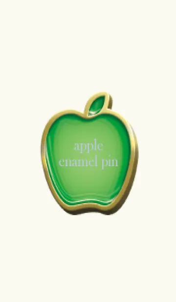 [LINE着せ替え] apple green & red Enamel Pin 25の画像1