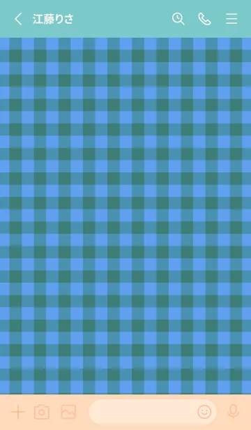 [LINE着せ替え] ハート ギンガムチェック 71の画像2