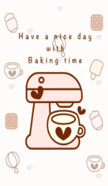 [LINE着せ替え] Happy baking time 8の画像1