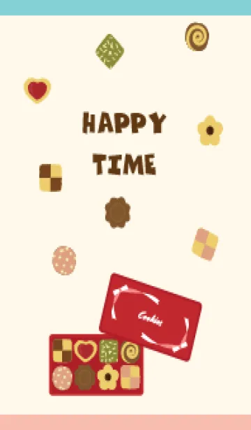 [LINE着せ替え] クッキー ピンクと水色の画像1