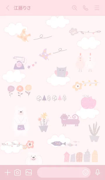 [LINE着せ替え] pink♡お洒落な秋色10_1の画像2