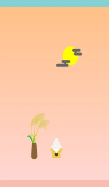 [LINE着せ替え] お月見 ピンクと水色の画像1