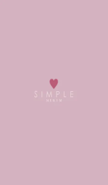 [LINE着せ替え] DUSKY PINK - SIMPLE HEART - 10の画像1