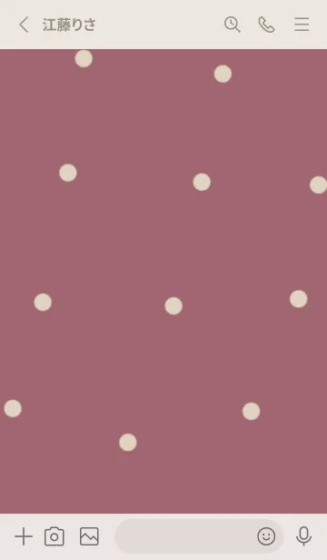 [LINE着せ替え] くすみピンクとベージュ。水玉。の画像2