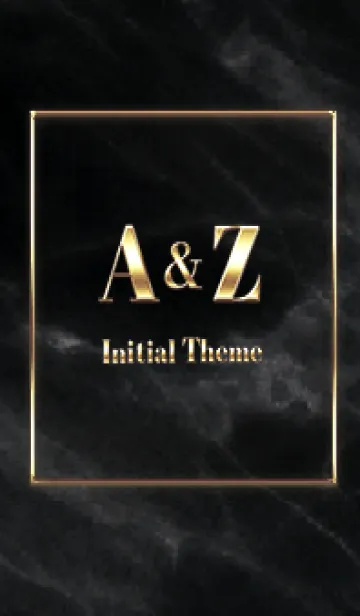 [LINE着せ替え] 【 A&Z 】Initial Theme Gold - ブラックの画像1