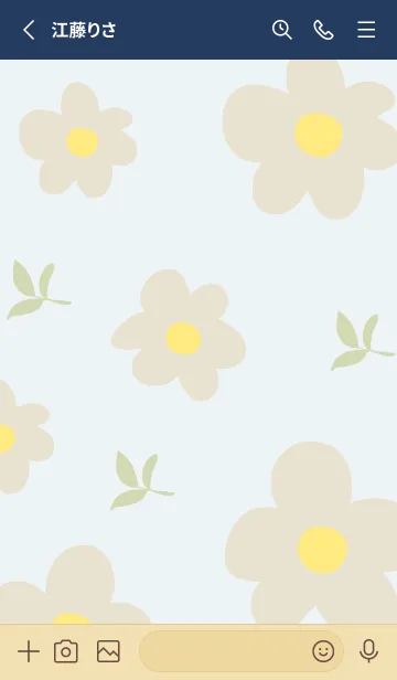 [LINE着せ替え] くすみカラー 北欧風 花4の画像2