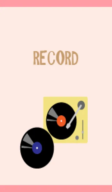 [LINE着せ替え] かわいいレコード 薄いピンクの画像1