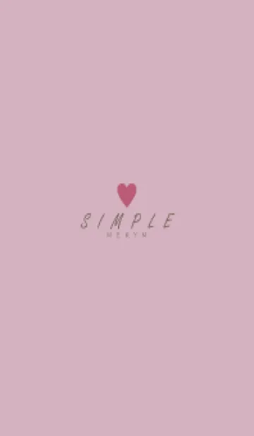 [LINE着せ替え] DUSKY PINK BROWN - SIMPLE HEART - 10の画像1