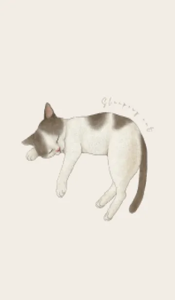 [LINE着せ替え] Sleeping cat - ハチワレ猫 -の画像1