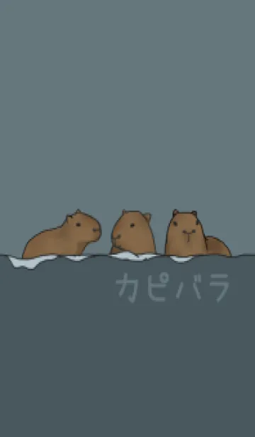 [LINE着せ替え] カピバラ。 オレンジの画像1