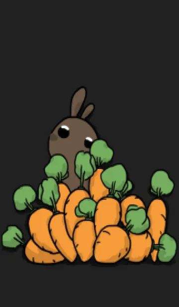 [LINE着せ替え] rabbit staring - full carrotの画像1