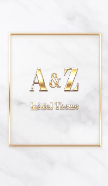 [LINE着せ替え] 【 A&Z 】Initial Theme Gold - ホワイトの画像1