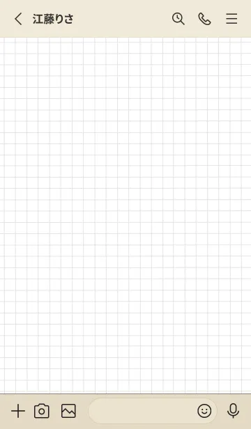 [LINE着せ替え] 方眼紙の着せかえ/黒線/レッド/ベージュの画像2