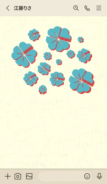 [LINE着せ替え] Piano clover 新橋色の画像2