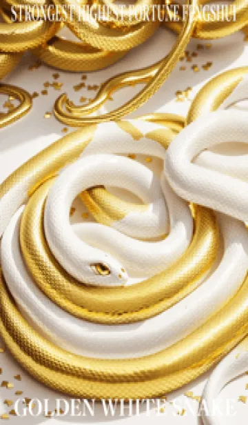 [LINE着せ替え] 金運上昇 黄金と白蛇 幸運の22の画像1