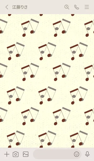 [LINE着せ替え] 2連符柄  チョコレートの画像2