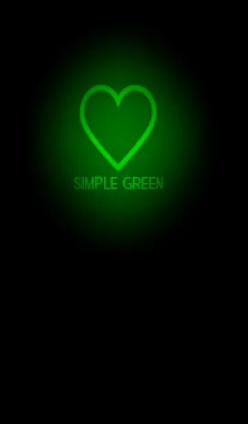 [LINE着せ替え] Simple Green Neon Theme V5 (JP)の画像1