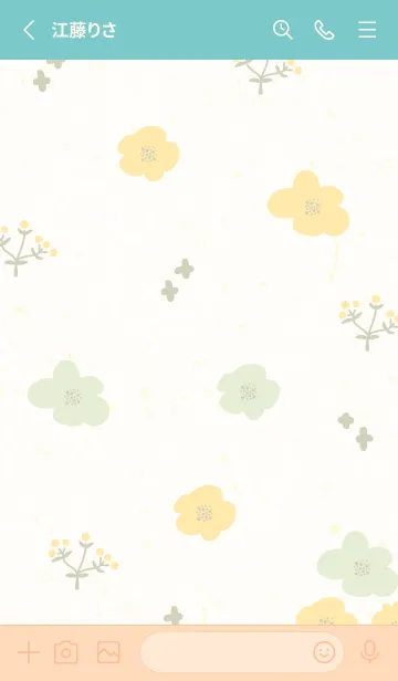 [LINE着せ替え] 2色の花 おしゃれ3の画像2