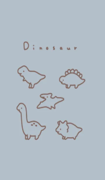 [LINE着せ替え] 恐竜の着せ替え / ブルーベージュの画像1