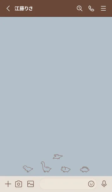 [LINE着せ替え] 恐竜の着せ替え / ブルーベージュの画像2