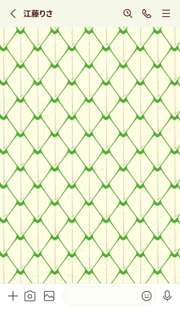[LINE着せ替え] シンプルな龍鱗 パラキートグリーンの画像2
