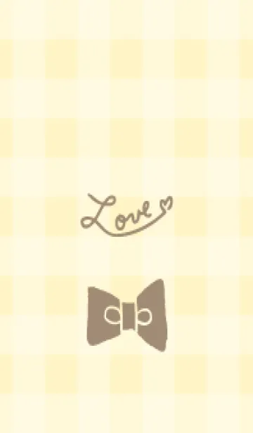 [LINE着せ替え] チェック柄 リボン14の画像1