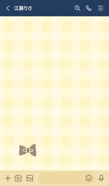 [LINE着せ替え] チェック柄 リボン14の画像2