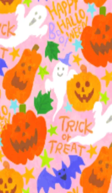 [LINE着せ替え] こわかわ♥ハロウィン♥くすみコラージュの画像1