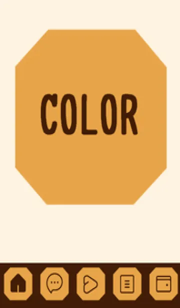 [LINE着せ替え] brown color K39の画像1