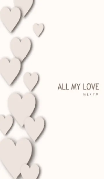 [LINE着せ替え] ALL MY LOVE-BEIGE HEART 4の画像1