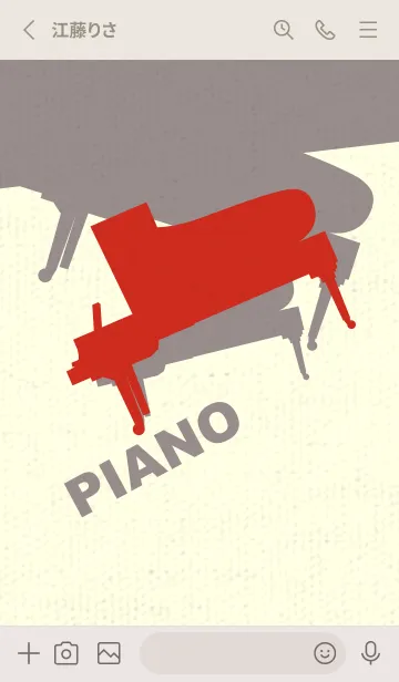 [LINE着せ替え] Piano CLR ルージュの画像2