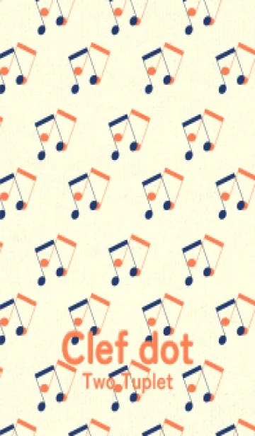 [LINE着せ替え] 2連符柄  紺色の画像1