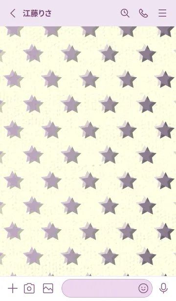 [LINE着せ替え] 星のドッドきせかえ ペールクロッカスの画像2