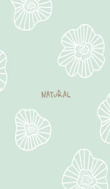 [LINE着せ替え] くすみカラー 白い線の花14の画像1