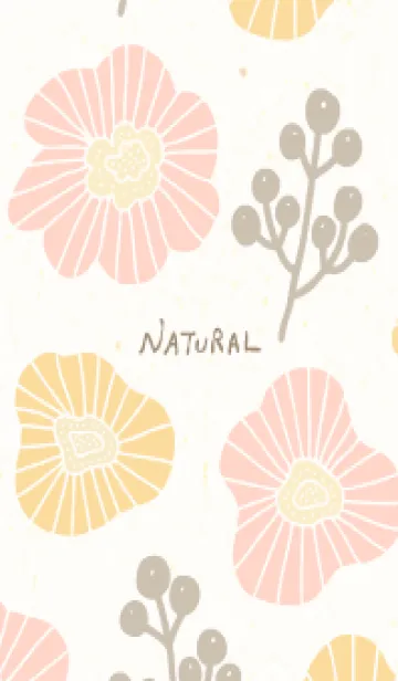 [LINE着せ替え] くすみカラー お花と実の画像1