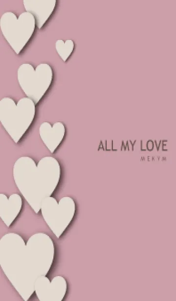 [LINE着せ替え] ALL MY LOVE-DUSKY BROWN HEART 4の画像1