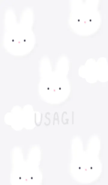 [LINE着せ替え] violet♡シンプルうさぎ04_1の画像1