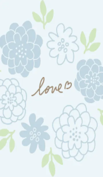 [LINE着せ替え] 花輪 ブルーの画像1