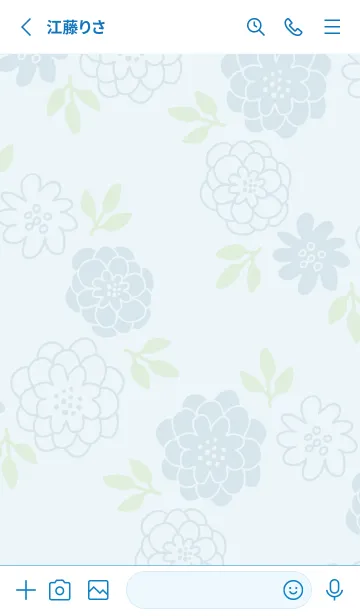 [LINE着せ替え] 花輪 ブルーの画像2