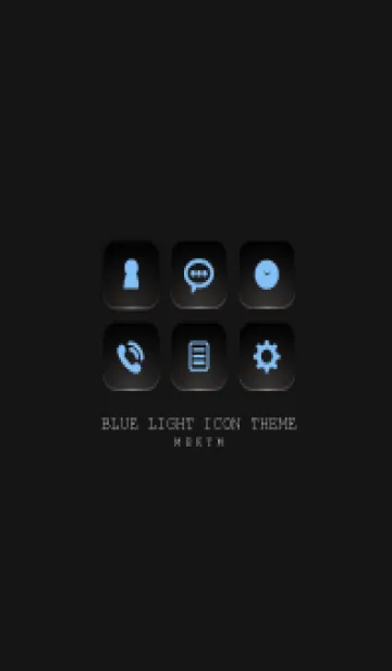 [LINE着せ替え] BLACK-BLUE LIGHT ICON THEME SWITCH 13の画像1