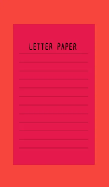 [LINE着せ替え] カラー便箋/レッド/ピンクレッドの画像1