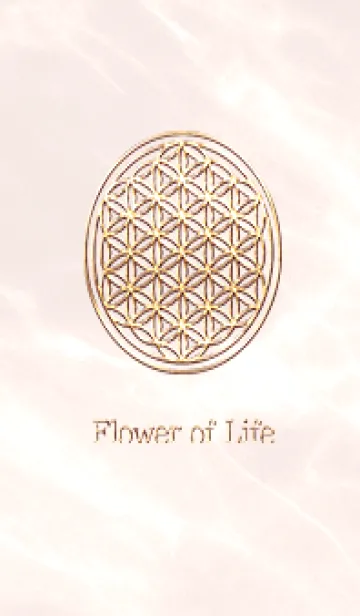 [LINE着せ替え] Flower of Life - Gold (S) - Pベージュ 01の画像1