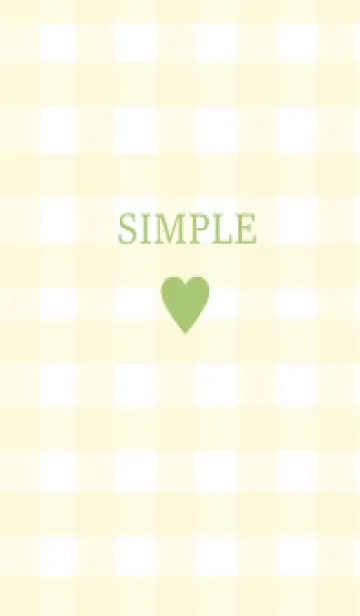 [LINE着せ替え] SIMPLE HEART =check greenyellow=の画像1