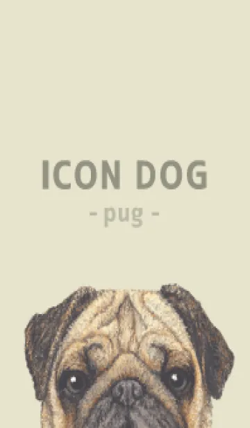 [LINE着せ替え] ICON DOG - パグ - PASTEL YE/05の画像1