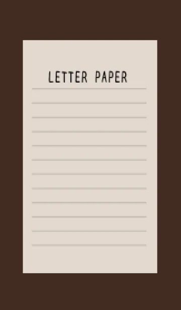 [LINE着せ替え] カラー便箋/ベージュ/ディープブラウンの画像1